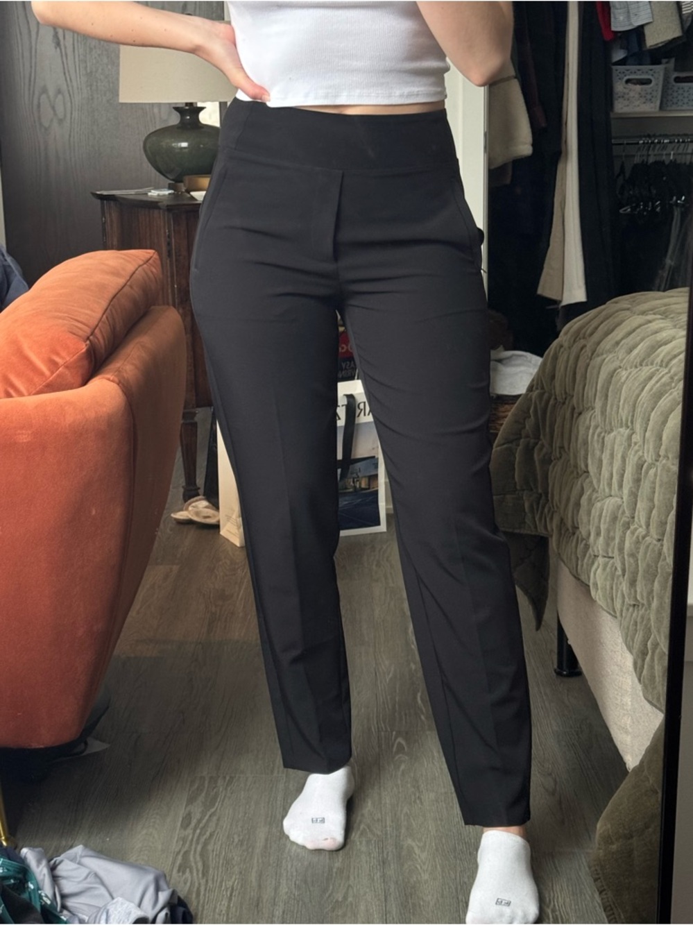 Athleta Black High-Rise Tailored Trousers
